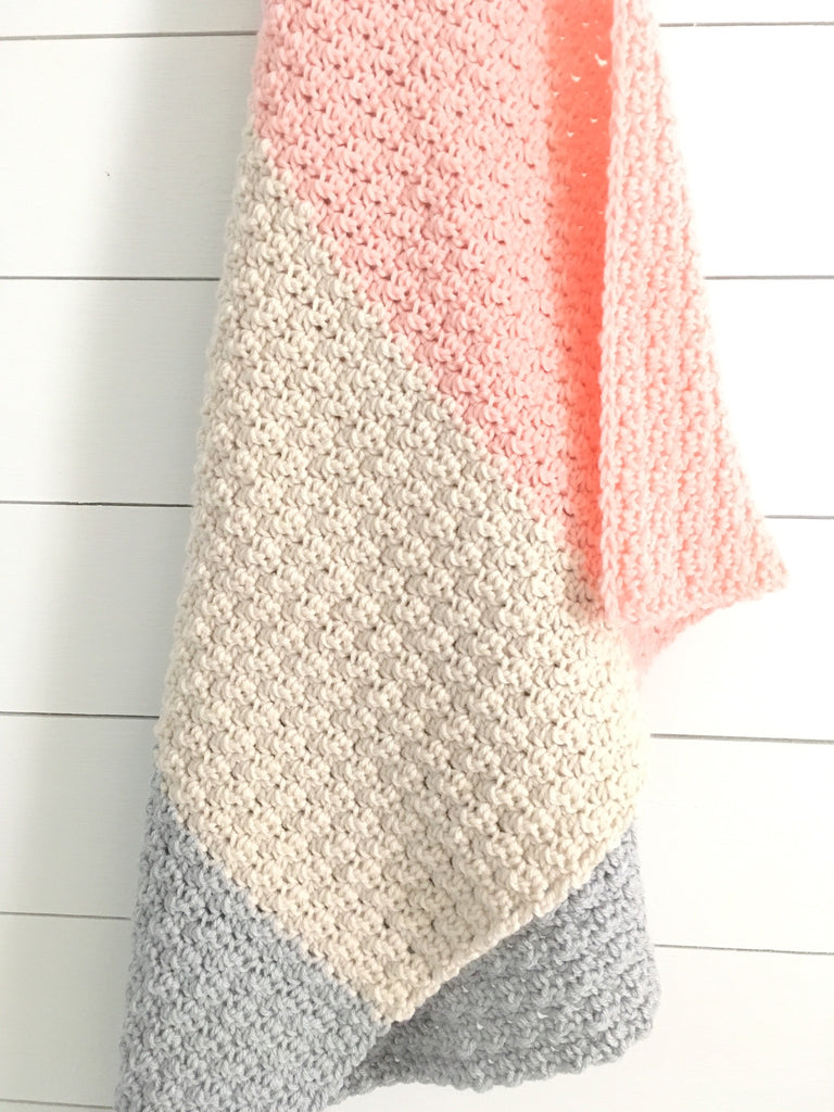 Pink grey best sale baby blanket