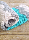 [crochet-baby-blanket] - Design by AW