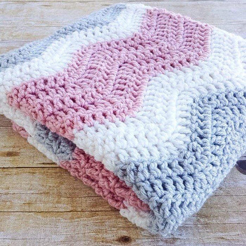 Handmade baby girl coming home blanket, Design by AW