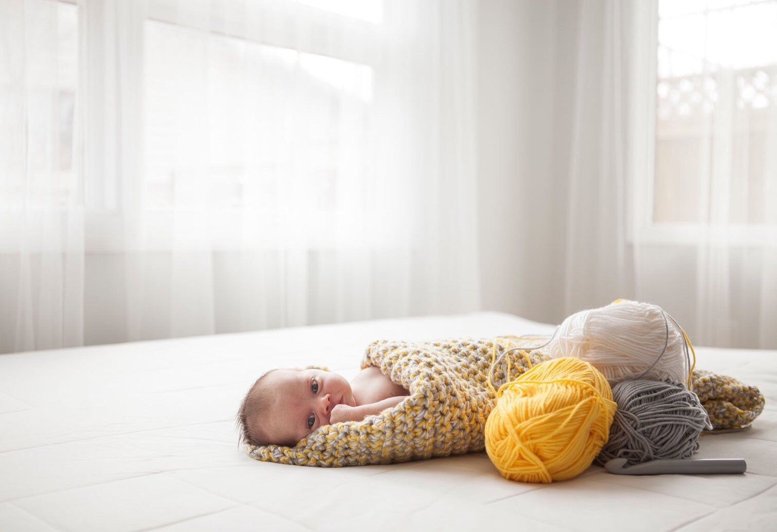 Handmade Baby Gift | Chunky Gender Neutral Baby Blanket